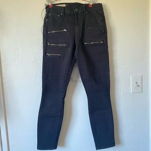 Gap Resolution True Skinny Ankle black jeans zippered pocket size 27r